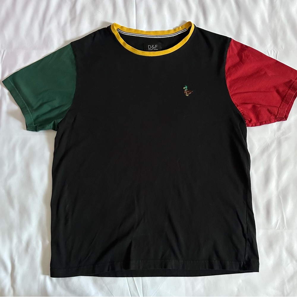 D & F Ricky Singh Short Sleeve Color Block T-Shirt Size XL